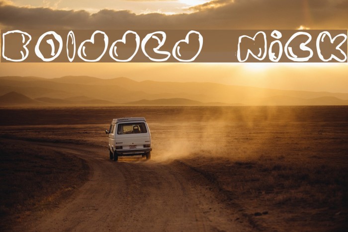Boldded Nick Font examples