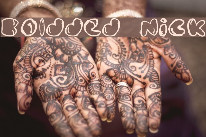 Boldded Nick Font examples