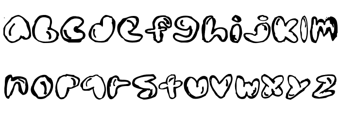 Boldded Nick Font LOWERCASE