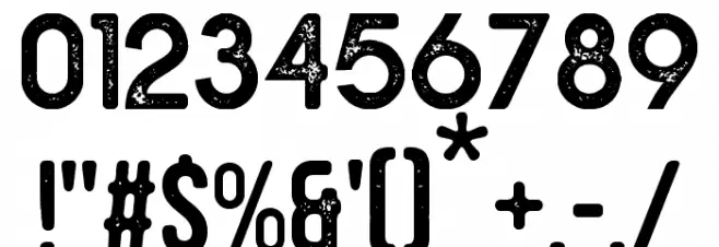 Bolde Rough Font OTHER CHARS