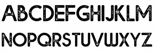 Bolde Rough 字体 大写