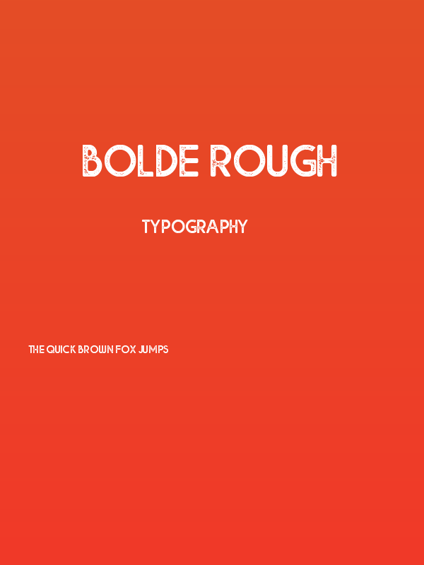 Bolde Rough Poster
