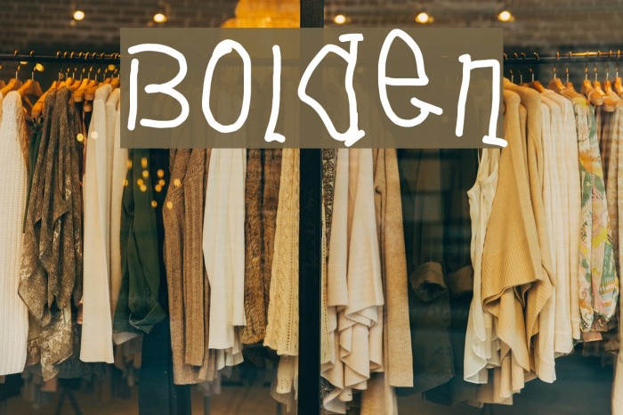 Bolden Font examples