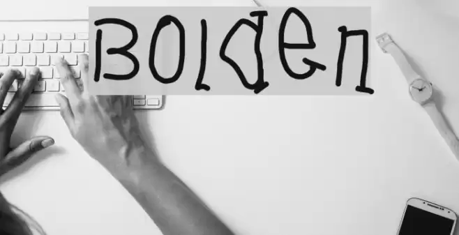 Bolden Font examples