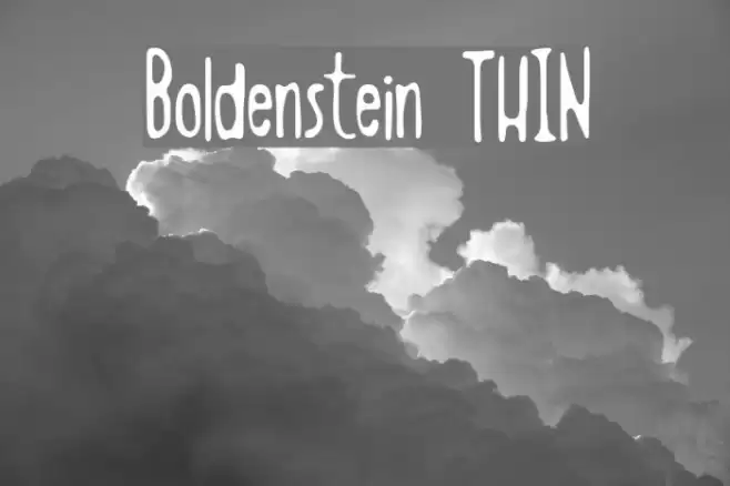 Boldenstein THIN Font examples