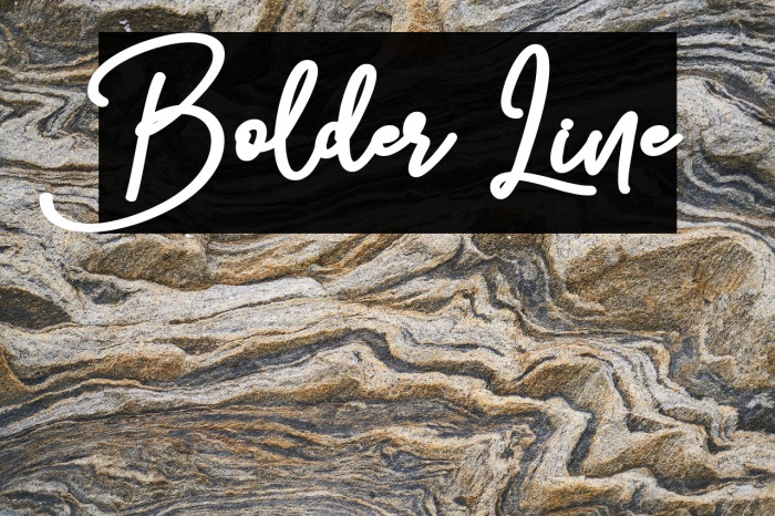 Bolder Line Font examples