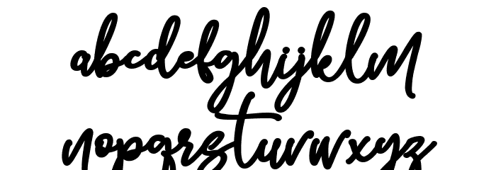 Bolder Line Font LOWERCASE