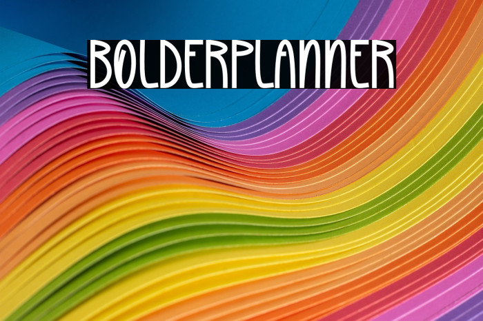 Bolder Planner Example 2