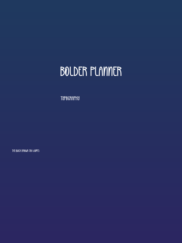 Bolder Planner Poster