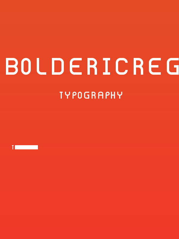 Bolderic Regular Poster