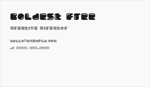 Boldest Free Business Card