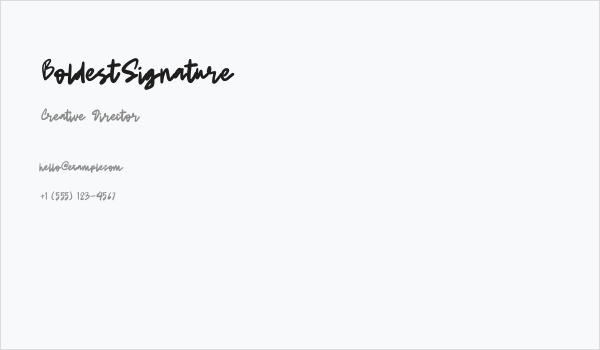BoldestSignature Business Card