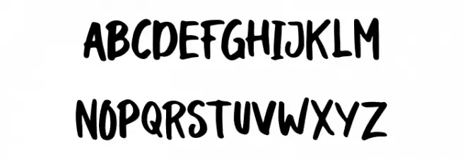 Boldey Typeface Regular Font UPPERCASE