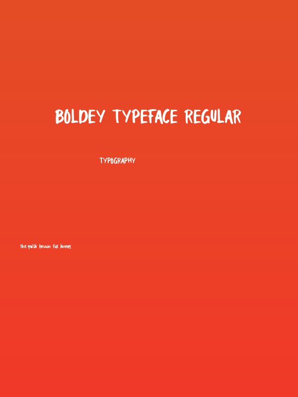 Boldey Typeface Regular Poster