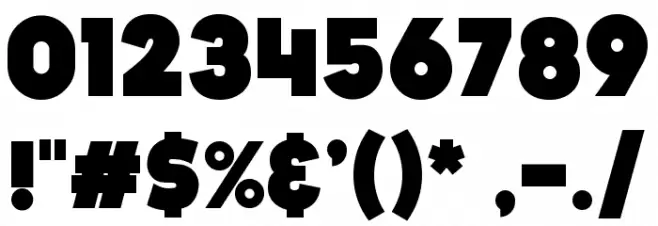 Boldfinger Font OTHER CHARS