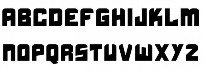 Boldhead Schriftart Groß