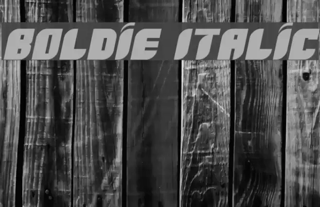 Boldie Italic Font examples