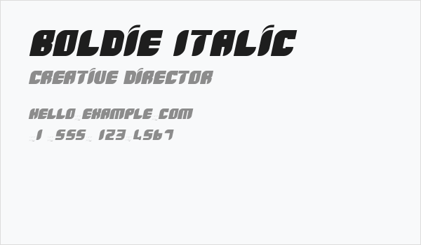 Boldie Italic Business Card