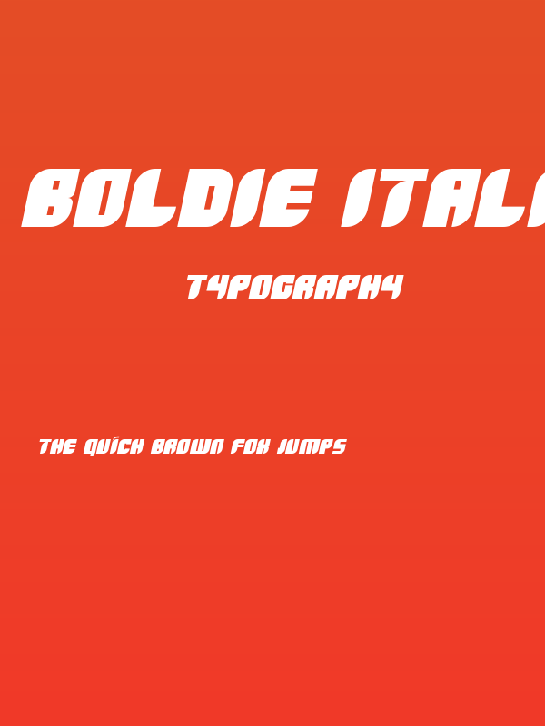 Boldie Italic Poster