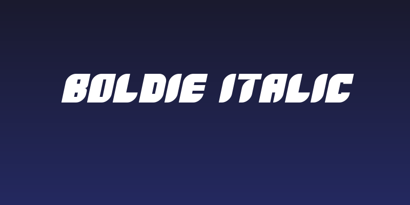 Boldie Italic Social Header