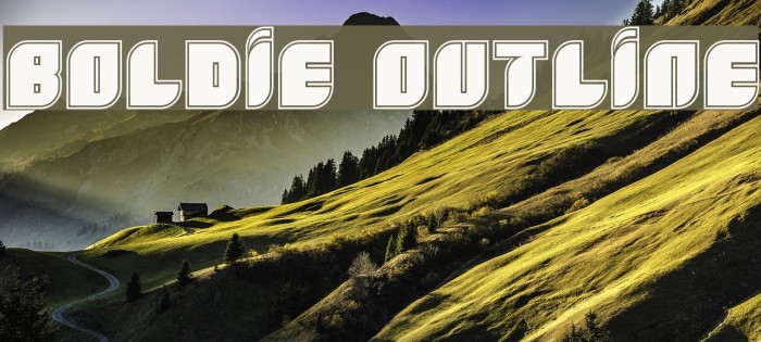 Boldie Outline Font examples