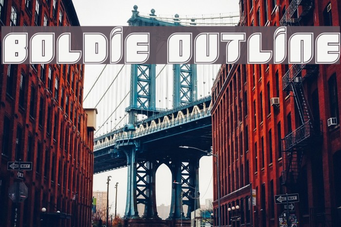 Boldie Outline Font examples