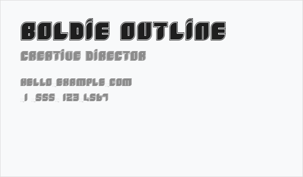 Boldie Outline Business Card
