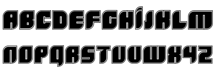 Boldie Outline Font Litere mici