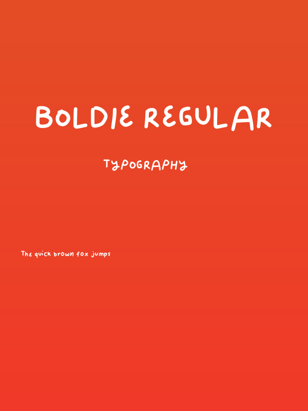 Boldie Regular Poster