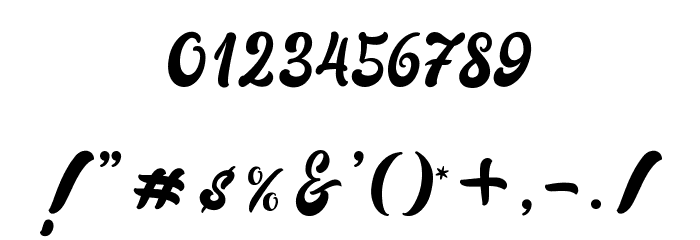 Boldie Script Font OTHER CHARS