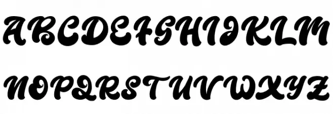 Boldie Script Caratteri MAIUSCOLE