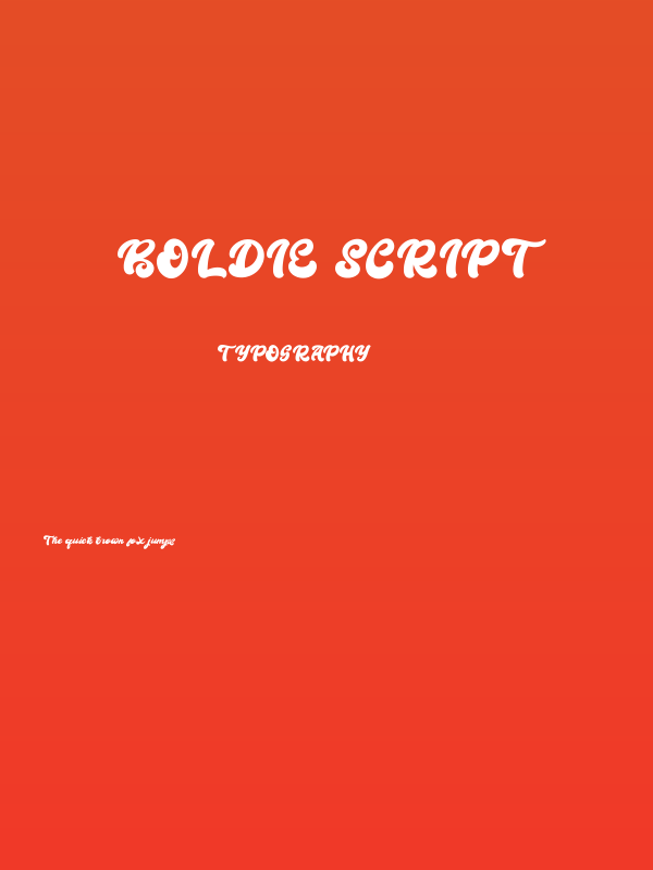 Boldie Script Poster