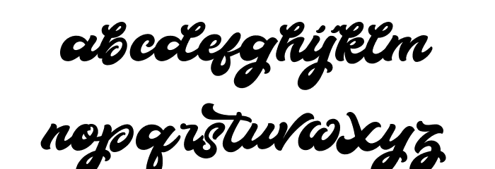 Boldie Script Font LOWERCASE