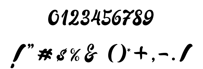 BoldieScript Font OTHER CHARS