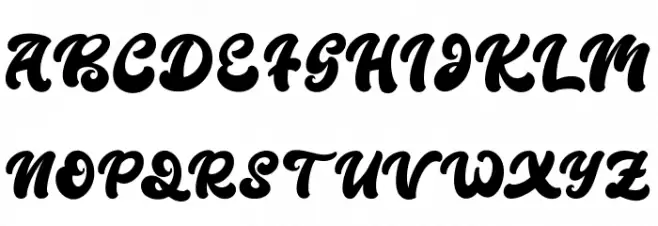 BoldieScript 字体 大写