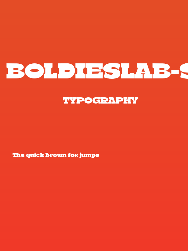 BoldieSlab-SemiCondensed Poster
