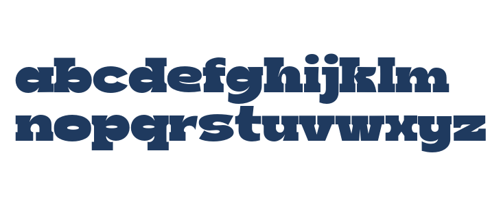 BoldieSlab-SemiCondensed Lowercase