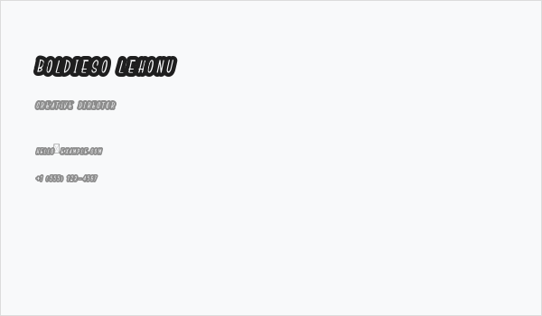 Boldieso Lehonu Business Card