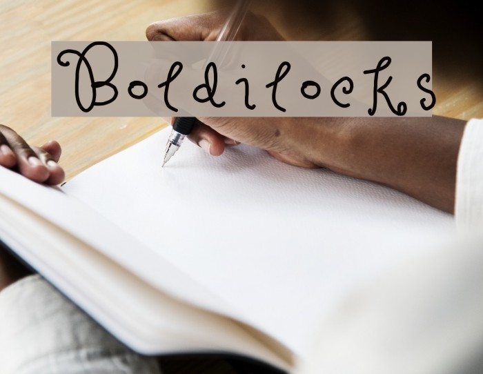 Boldilocks Font examples