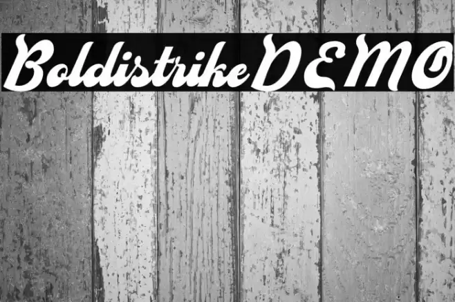 BoldistrikeDEMO Font examples