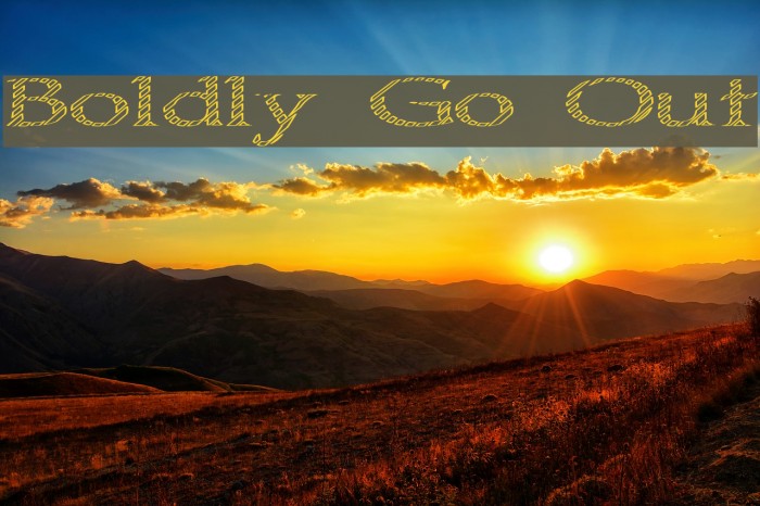 Boldly Go Out Font examples