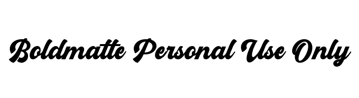 Boldmatte Personal Use Only  font caratteri gratis