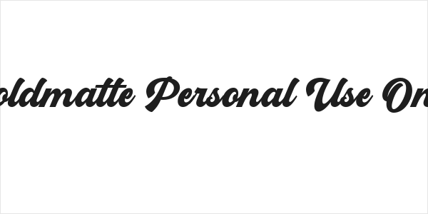 Boldmatte Personal Use Only Logo