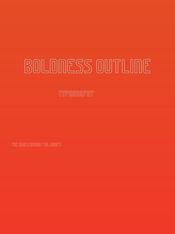 Boldness Outline Poster