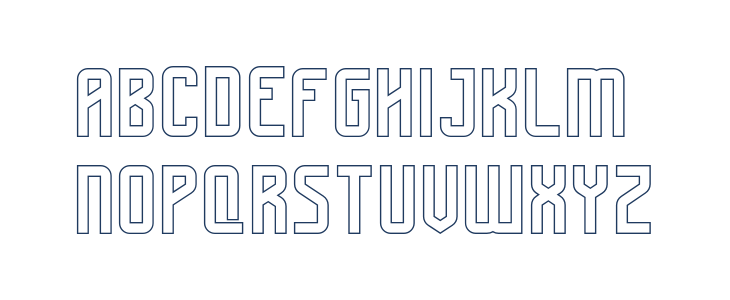 Boldness Outline Lowercase