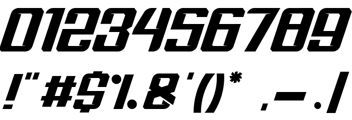 Boldness Race Font OTHER CHARS