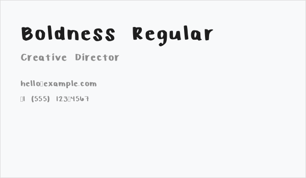 Boldness Regular Business Card