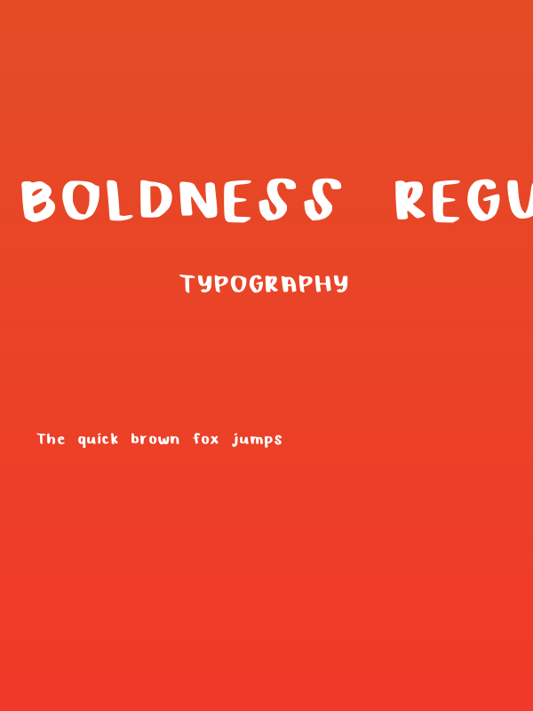 Boldness Regular Poster