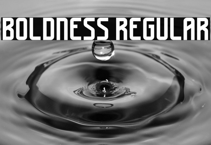 Boldness Regular Example 1