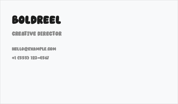 Boldreel Business Card